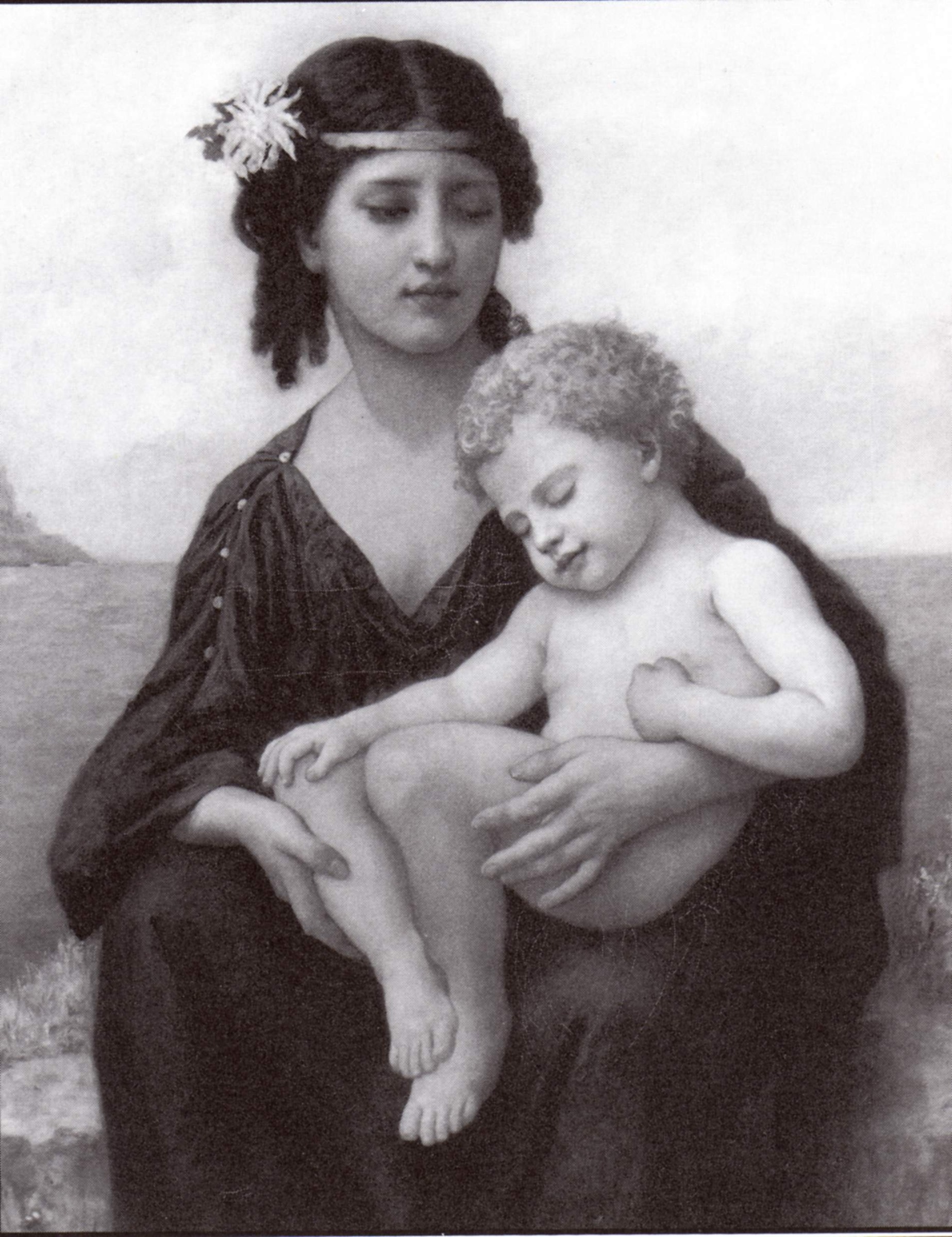La malul marii - Elizabeth Jane Gardner Bouguereau - tablou canvas
