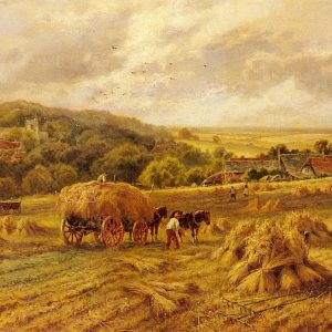 H Harvest Time Lambourne Berks - Henry Hillier Parker, reproducere canvas