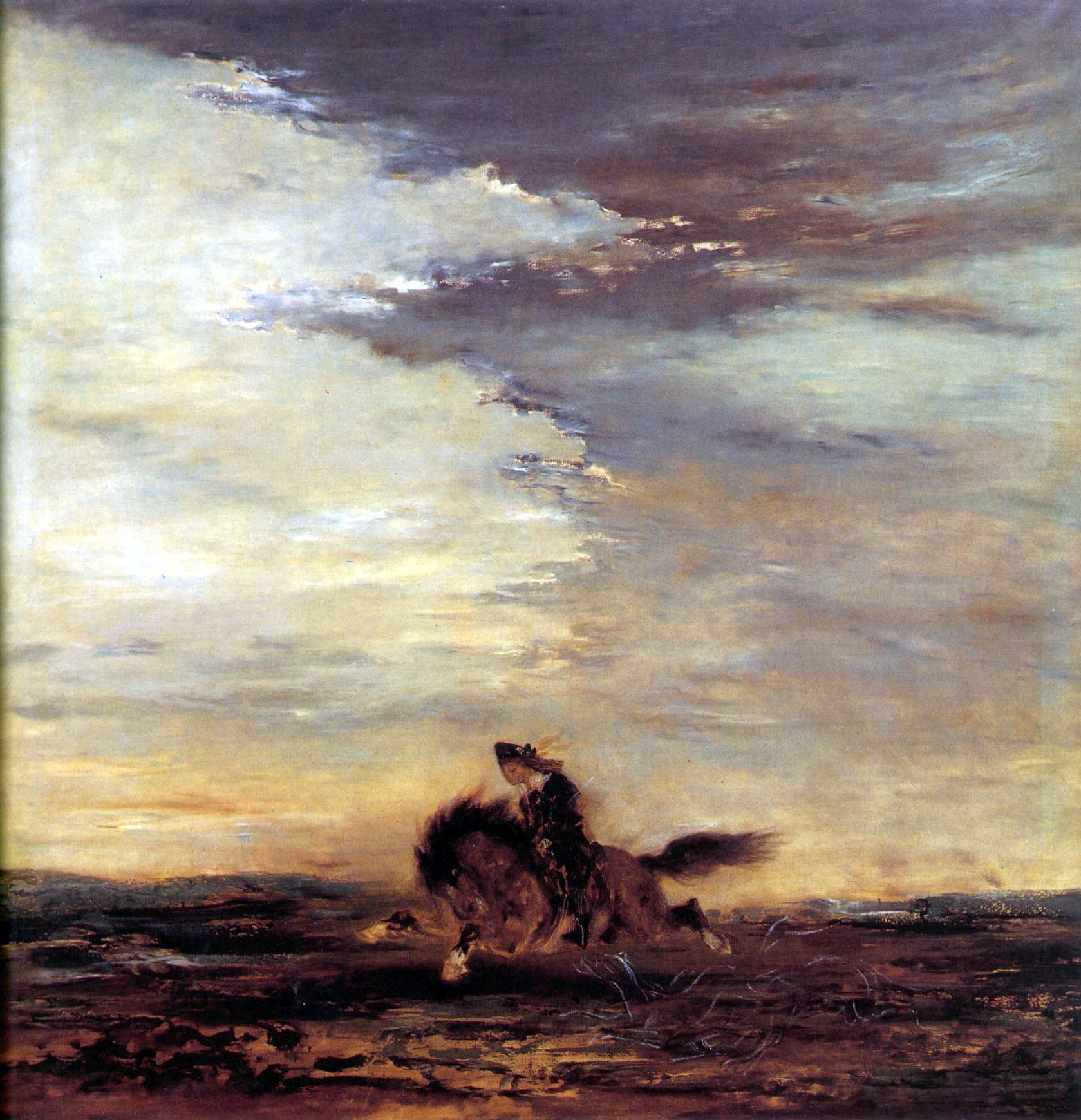 The Scottish Horseman - Gustave Moreau, reproducere canvas