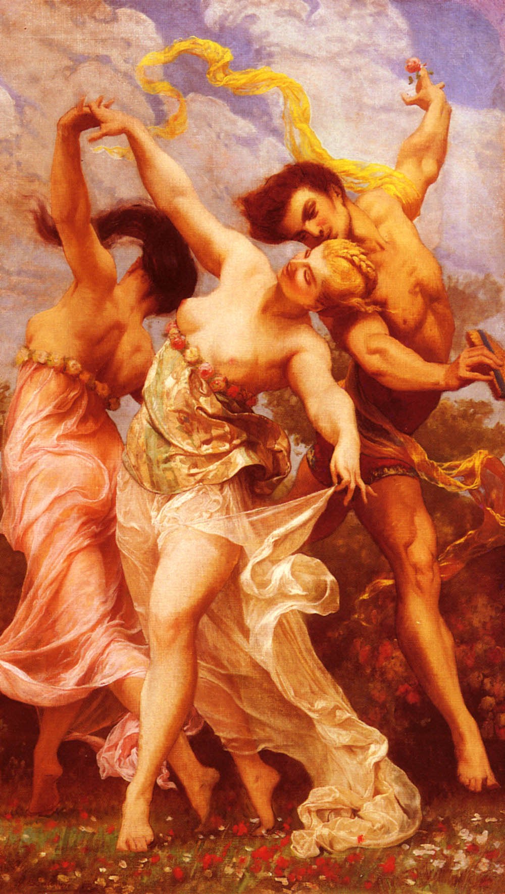 Clarence Rodolphe La Danse Amoureuse - Gustave Clarence Rodolphe Boulanger, reproducere canvas