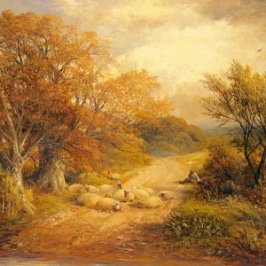 A Derbyshire Water Lane - George Turner, reproducere canvas