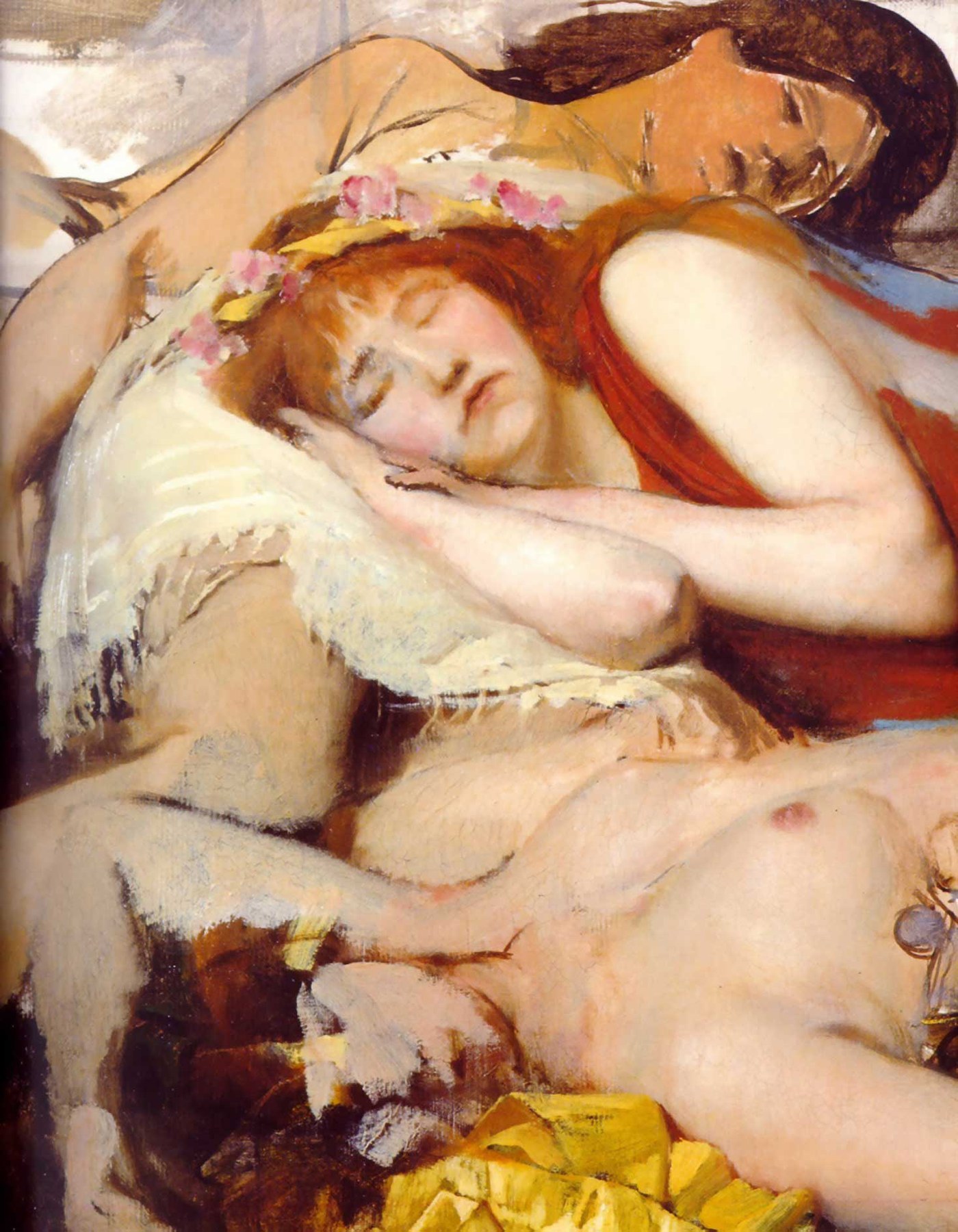 Exhausted Maenides After The Dance - Lawrence Alma-Tadema, reproducere canvas