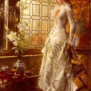At The Window - Conrad Kiesel, reproducere canvas