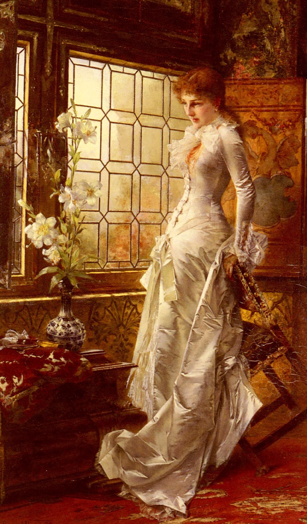 At The Window - Conrad Kiesel, reproducere canvas