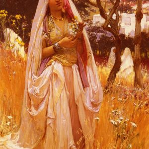Arthur La Jeune Mauresque, Campagne D Algiers - Frederick Arthur Bridgman, reproducere canvas