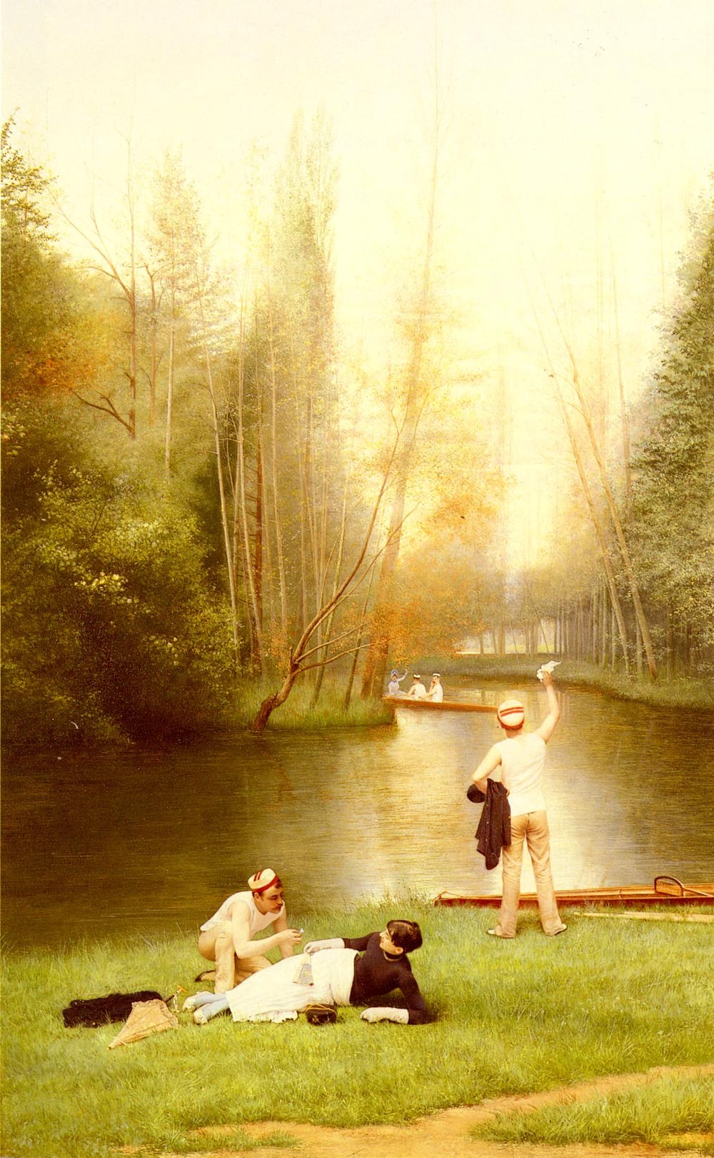 Flirtation - Georges Croegaert, reproducere canvas