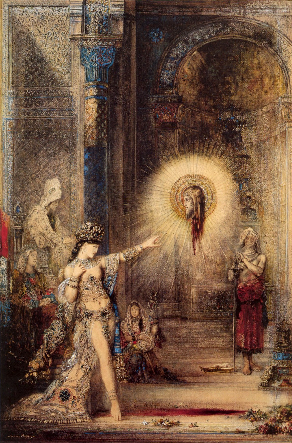 The Apparition - Gustave Moreau, reproducere canvas
