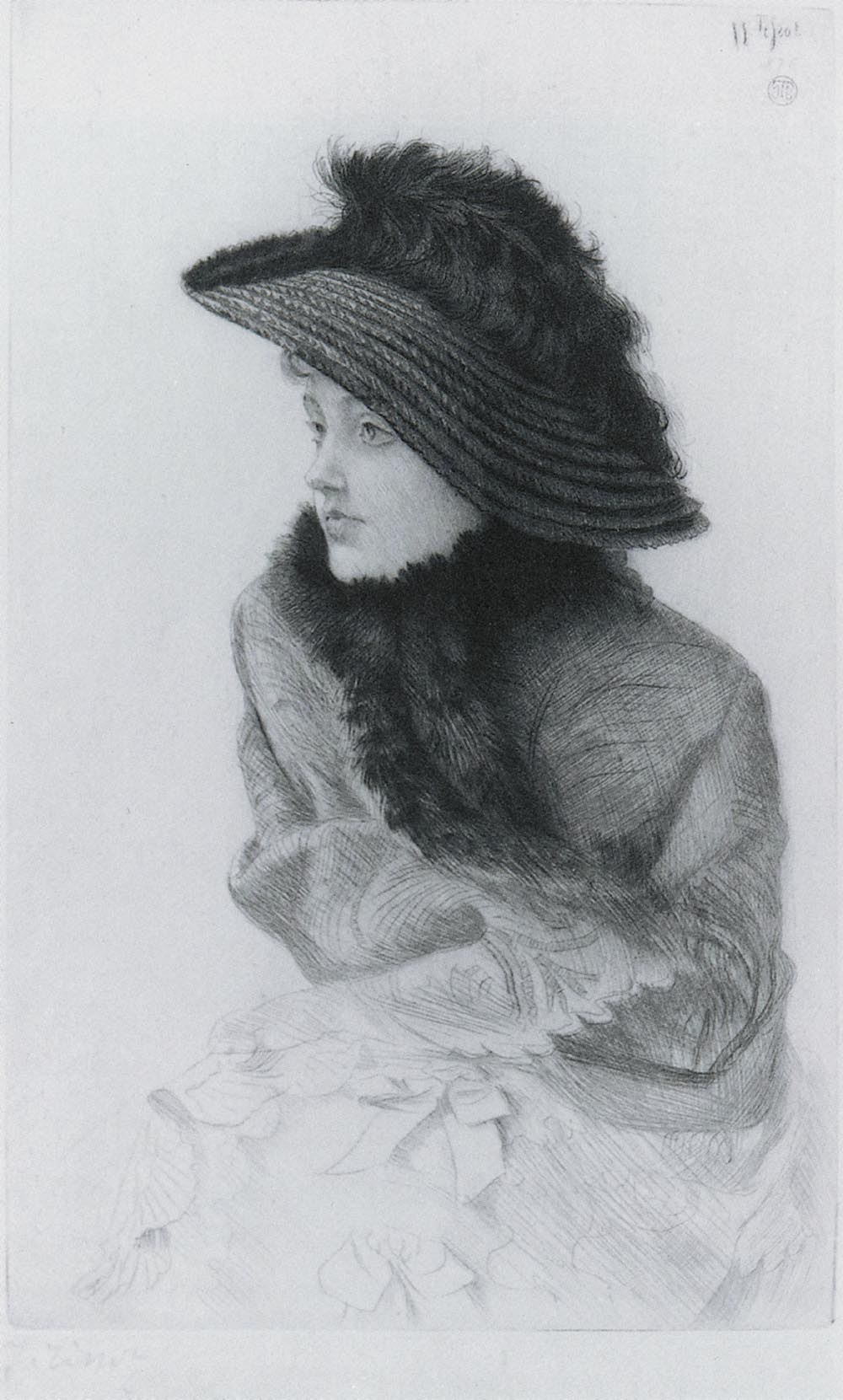 Jaques Joseph Portrait Of M - James Jacques Joseph Tissot, reproducere canvas