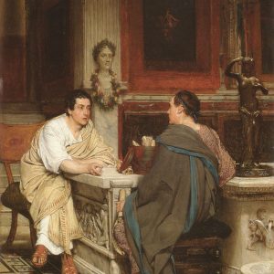 The Discourse - Lawrence Alma-Tadema, reproducere canvas