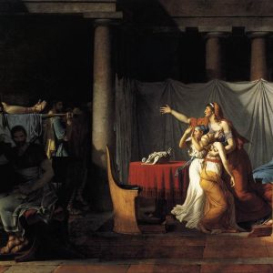 Louis The Lictors Returning To Brutus The Bodies Of His Sons - Jacques-Louis David, reproducere canvas